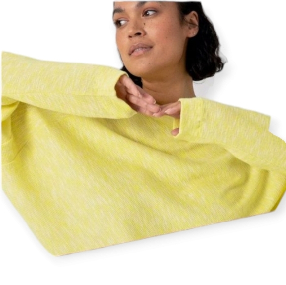 By Anthropologie Damania Yellow Asymmetrical Lightweight Pullover Sweater Small - Picture 4 of 16